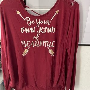 Juniors long sleeve shirt